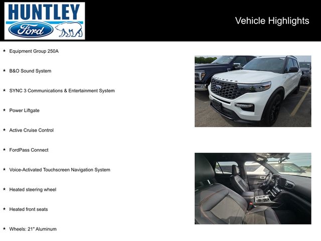 Used 2022 Ford Explorer ST-LINE with VIN 1FMSK8KH9NGB91044 for sale in Huntley, IL