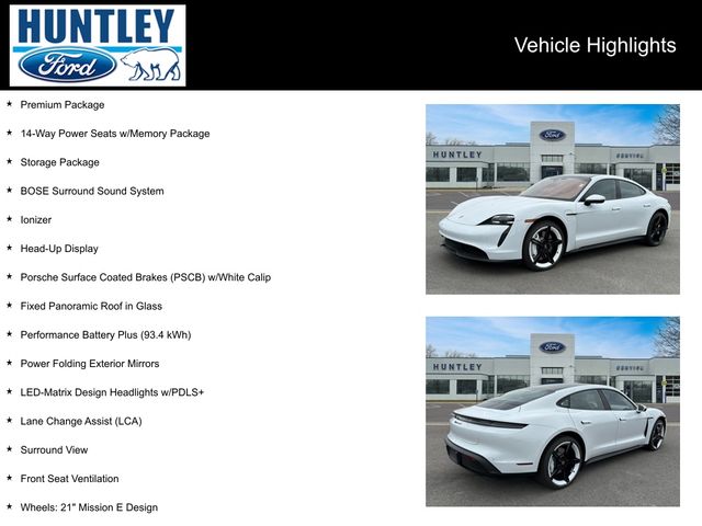 Used 2022 Porsche Taycan S with VIN WP0AB2Y1XNSA43699 for sale in Huntley, IL