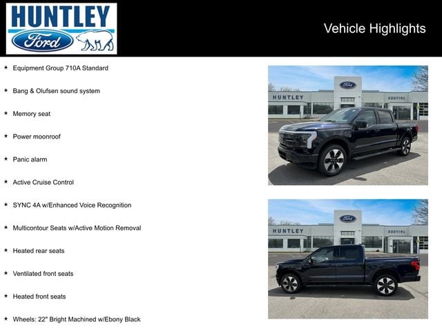 Used 2023 Ford F-150 Lightning Platinum with VIN 1FT6W1EV7PWG40040 for sale in Huntley, IL