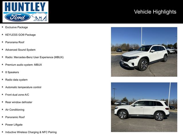 Used 2023 Mercedes-Benz EQB Base with VIN W1N9M0KB5PN050621 for sale in Huntley, IL