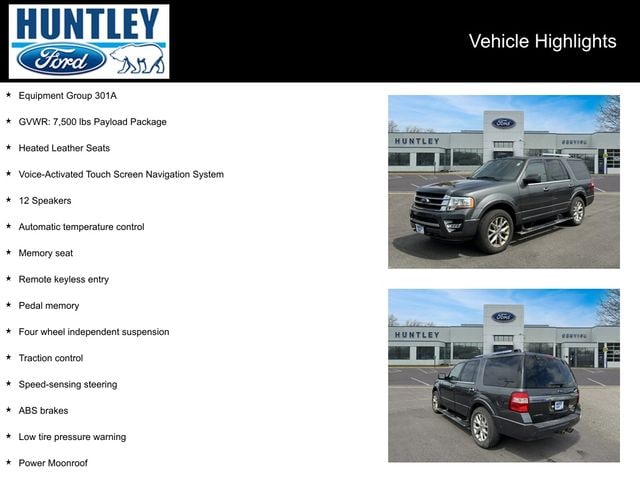 Used 2016 Ford Expedition Limited with VIN 1FMJU2AT8GEF47037 for sale in Huntley, IL