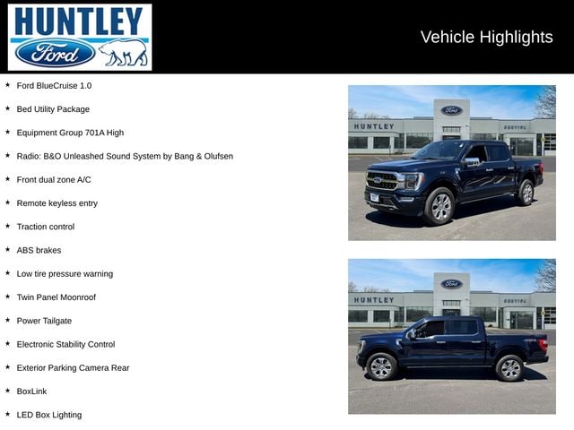 Certified 2023 Ford F-150 Platinum with VIN 1FTFW1E89PFA65479 for sale in Huntley, IL