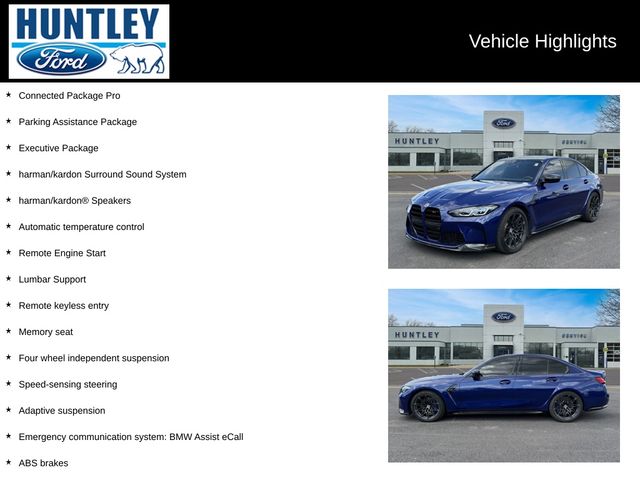 Used 2023 BMW M3 Sedan Base with VIN WBS43AY02PFN88907 for sale in Huntley, IL