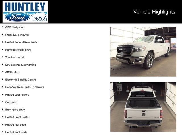 Used 2021 RAM Ram 1500 Pickup Longhorn with VIN 1C6SRFKT3MN557848 for sale in Huntley, IL