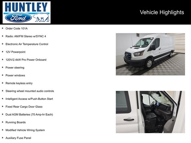 Used 2023 Ford E-Transit Cargo Van Base with VIN 1FTBW9CK0PKB63562 for sale in Huntley, IL