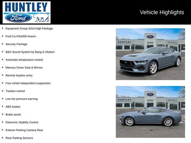 Certified 2024 Ford Mustang GT Premium with VIN 1FA6P8CF5R5409153 for sale in Huntley, IL