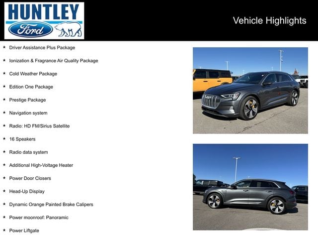 Used 2019 Audi e-tron Prestige with VIN WA1VAAGE3KB007956 for sale in Huntley, IL