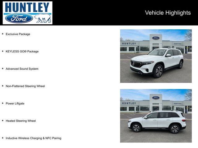 Used 2023 Mercedes-Benz EQB Base with VIN W1N9M0KB5PN074384 for sale in Huntley, IL