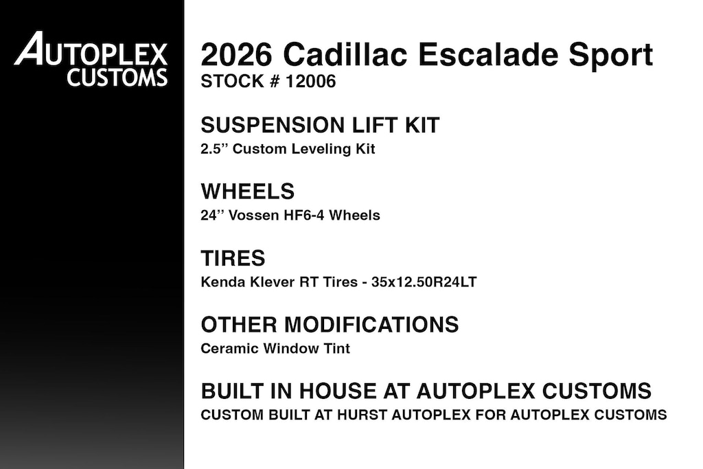 Used 2026 CADILLAC Escalade Sport SUV