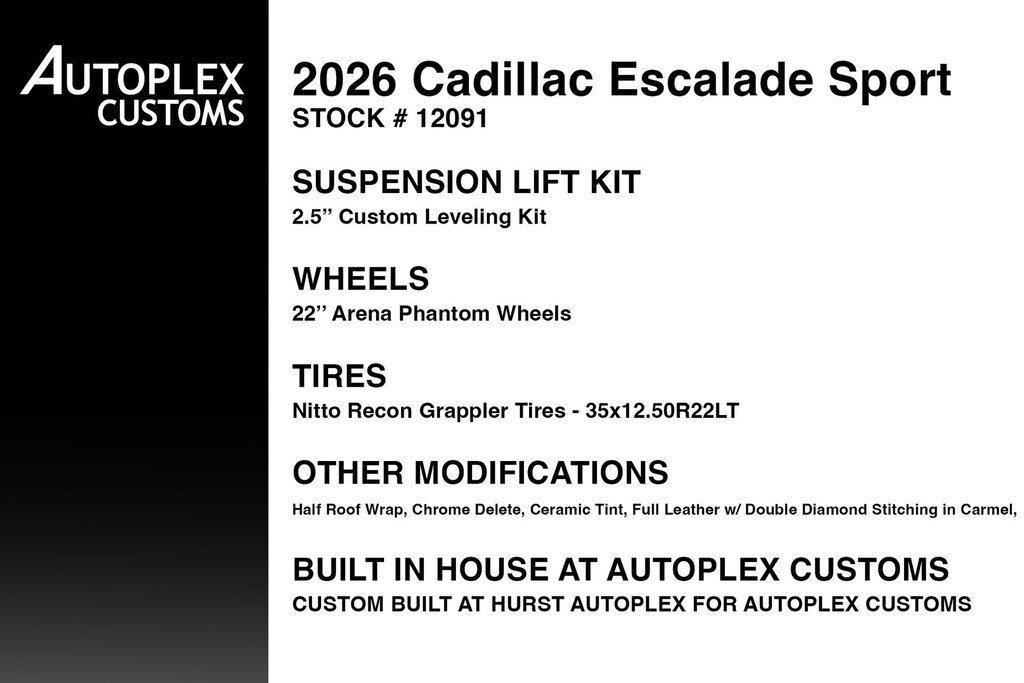 Used 2026 CADILLAC Escalade Sport SUV