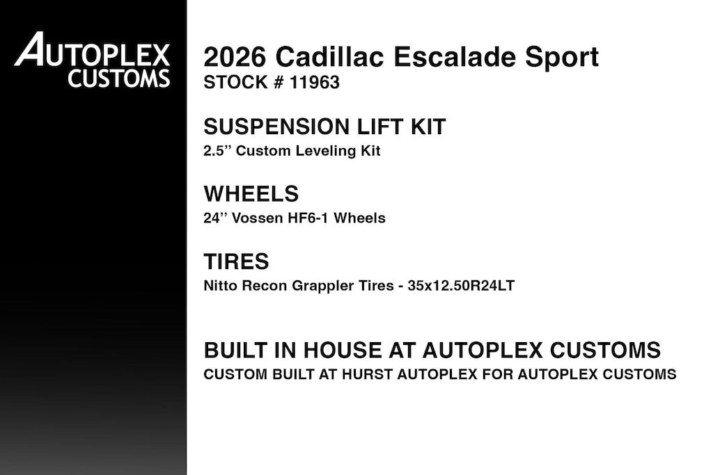 Used 2026 CADILLAC Escalade Sport SUV
