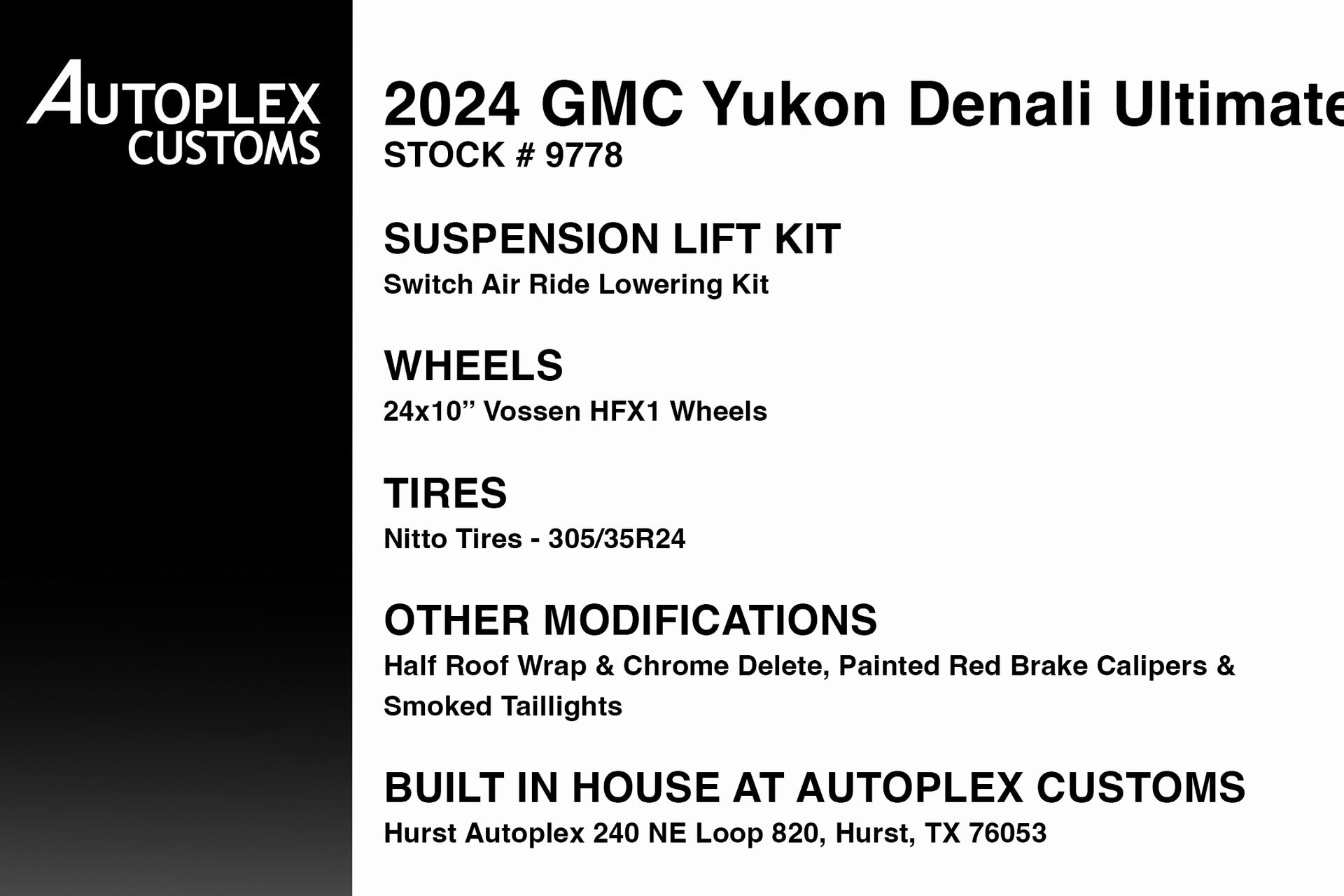 Used 2024 GMC Yukon Denali Ultimate with VIN 1GKS2EKL1RR184904 for sale in Hurst, TX