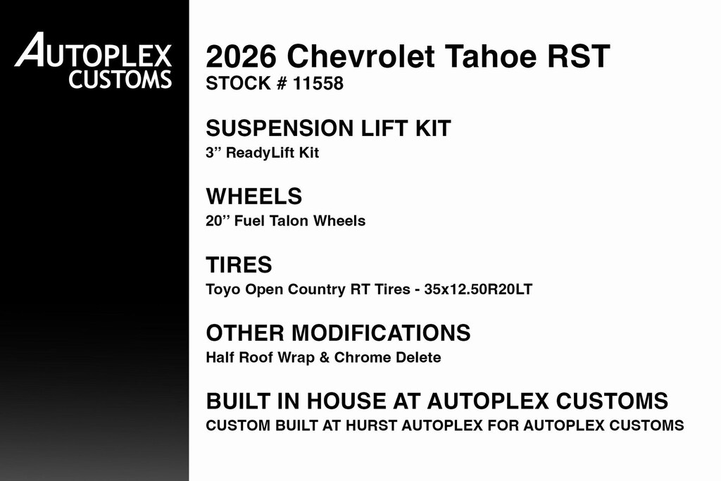 Used 2026 Chevrolet Tahoe RST SUV