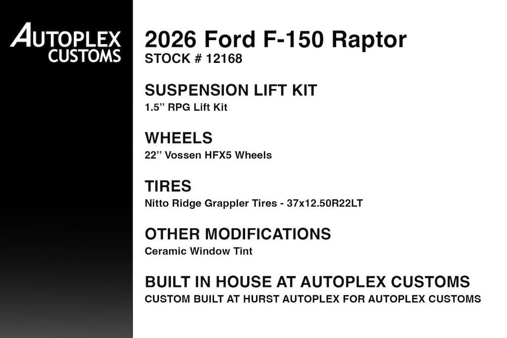 Used 2026 Ford F-150 Raptor Truck SuperCrew Cab