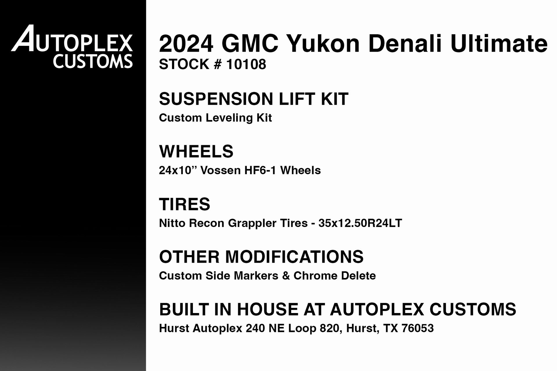 Used 2024 GMC Yukon Denali Ultimate with VIN 1GKS2EKL5RR324050 for sale in Hurst, TX