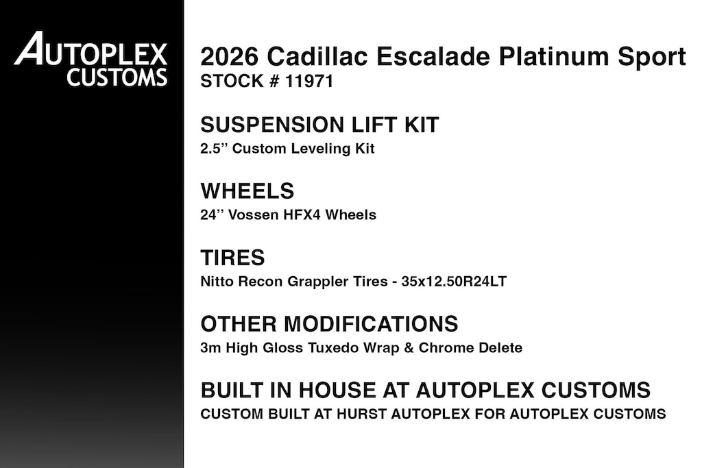 Used 2026 CADILLAC Escalade Platinum Sport SUV