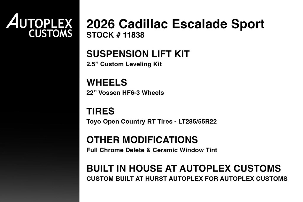 Used 2026 CADILLAC Escalade Sport SUV