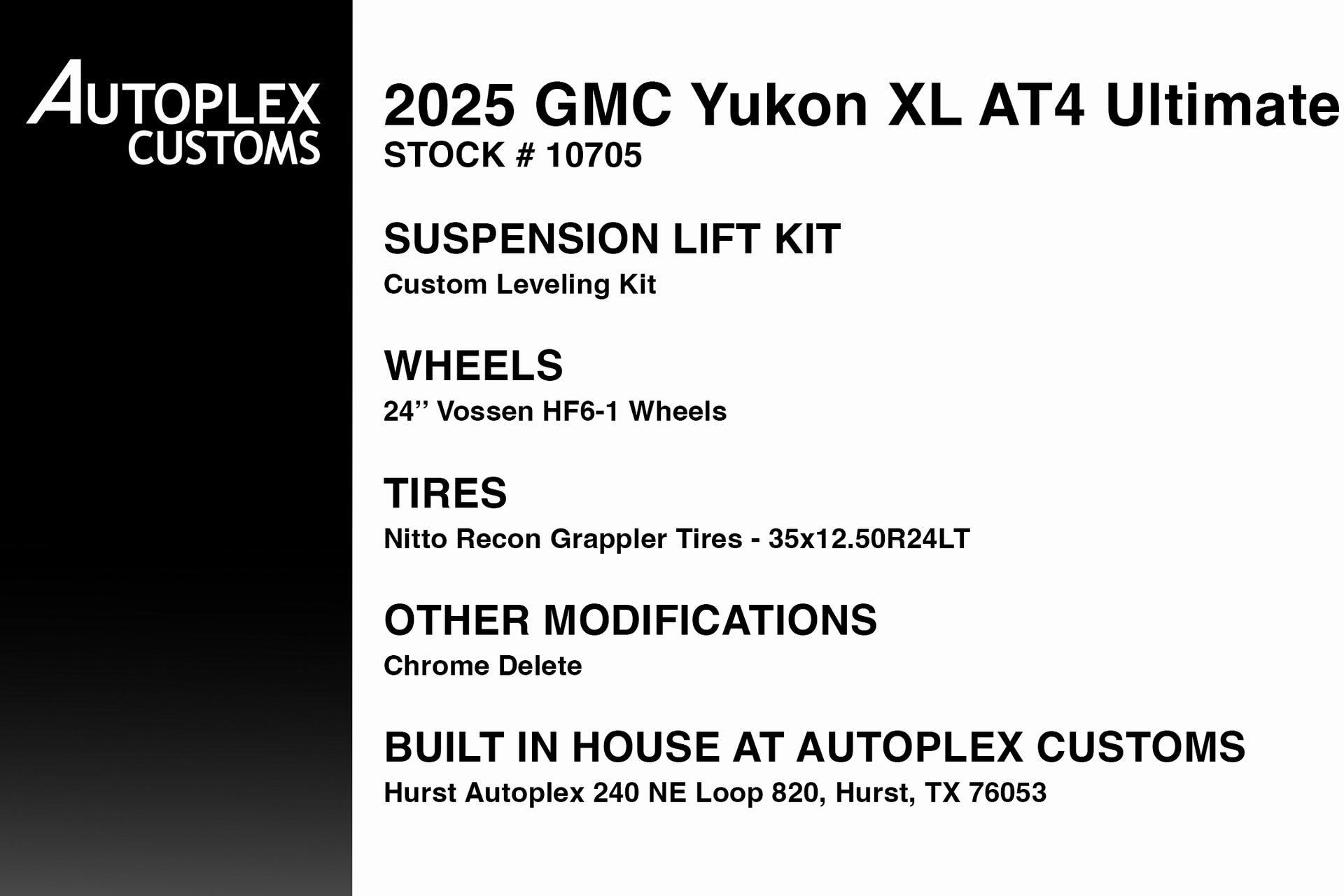 Used 2025 GMC Yukon XL AT4 Ultimate with VIN 1GKS2WRL0SR194809 for sale in Hurst, TX