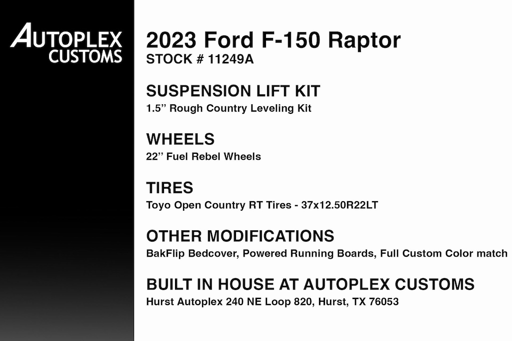 Used 2023 Ford F-150 Raptor Truck