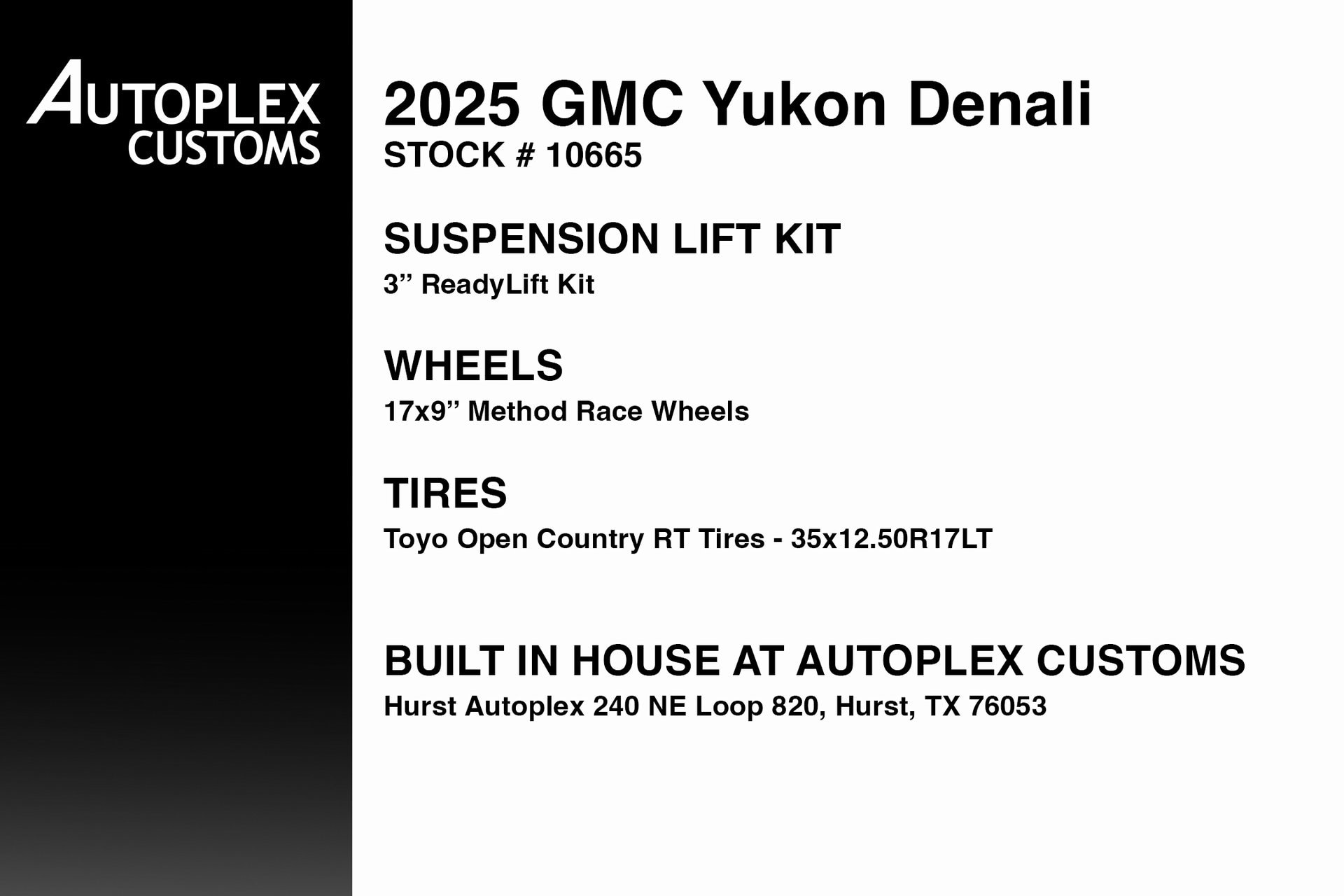 Used 2025 GMC Yukon Denali with VIN 1GKS2DRL7SR137091 for sale in Hurst, TX