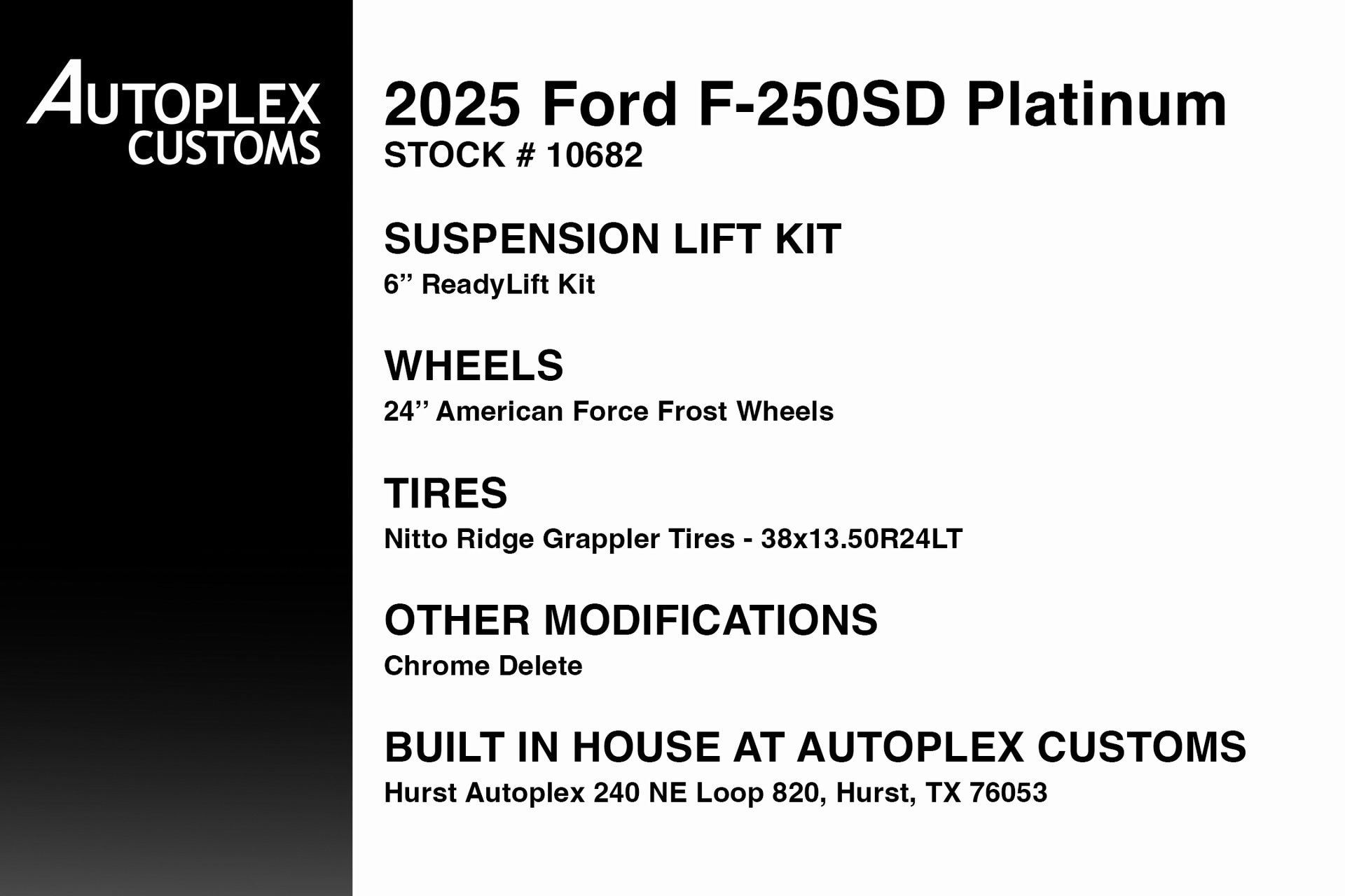 Used 2025 Ford F-250 Super Duty Platinum with VIN 1FT8W2BM3SEC57902 for sale in Hurst, TX
