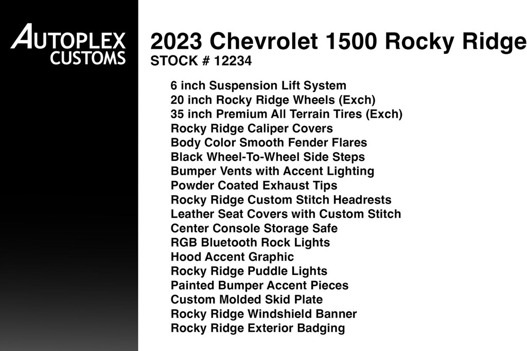Used 2023 Chevrolet Silverado 1500 Rocky Ridge Truck
