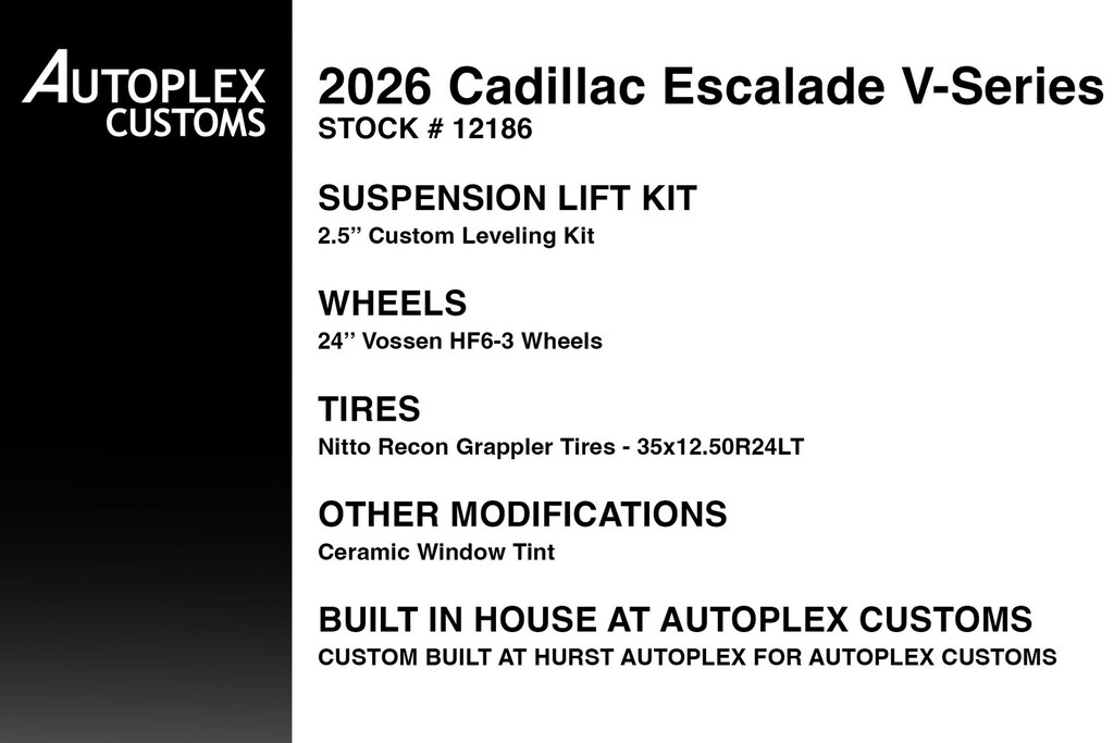 Used 2026 CADILLAC Escalade V-Series SUV
