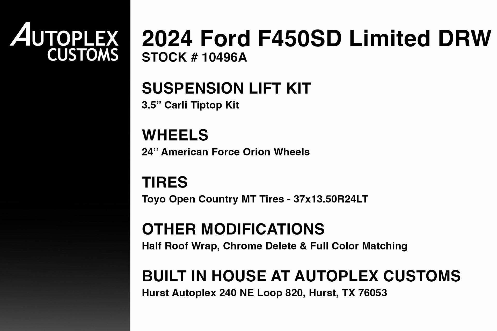 Used 2024 Ford F-450 Super Duty Limited with VIN 1FT8W4DM1REC34718 for sale in Hurst, TX