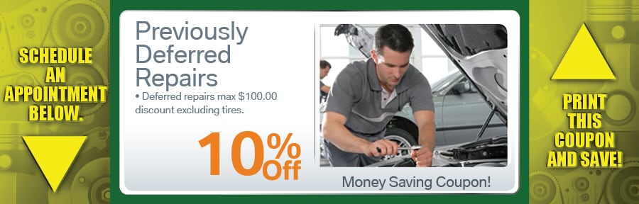 Previously Deferred Repairs - Coupon