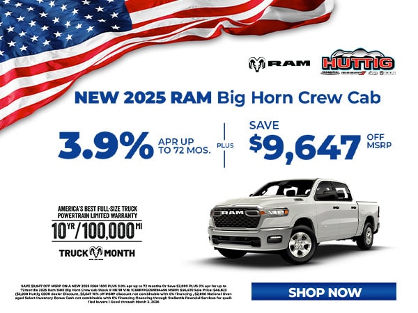 New 2025 RAM 1500 Big Horn Crew Cab