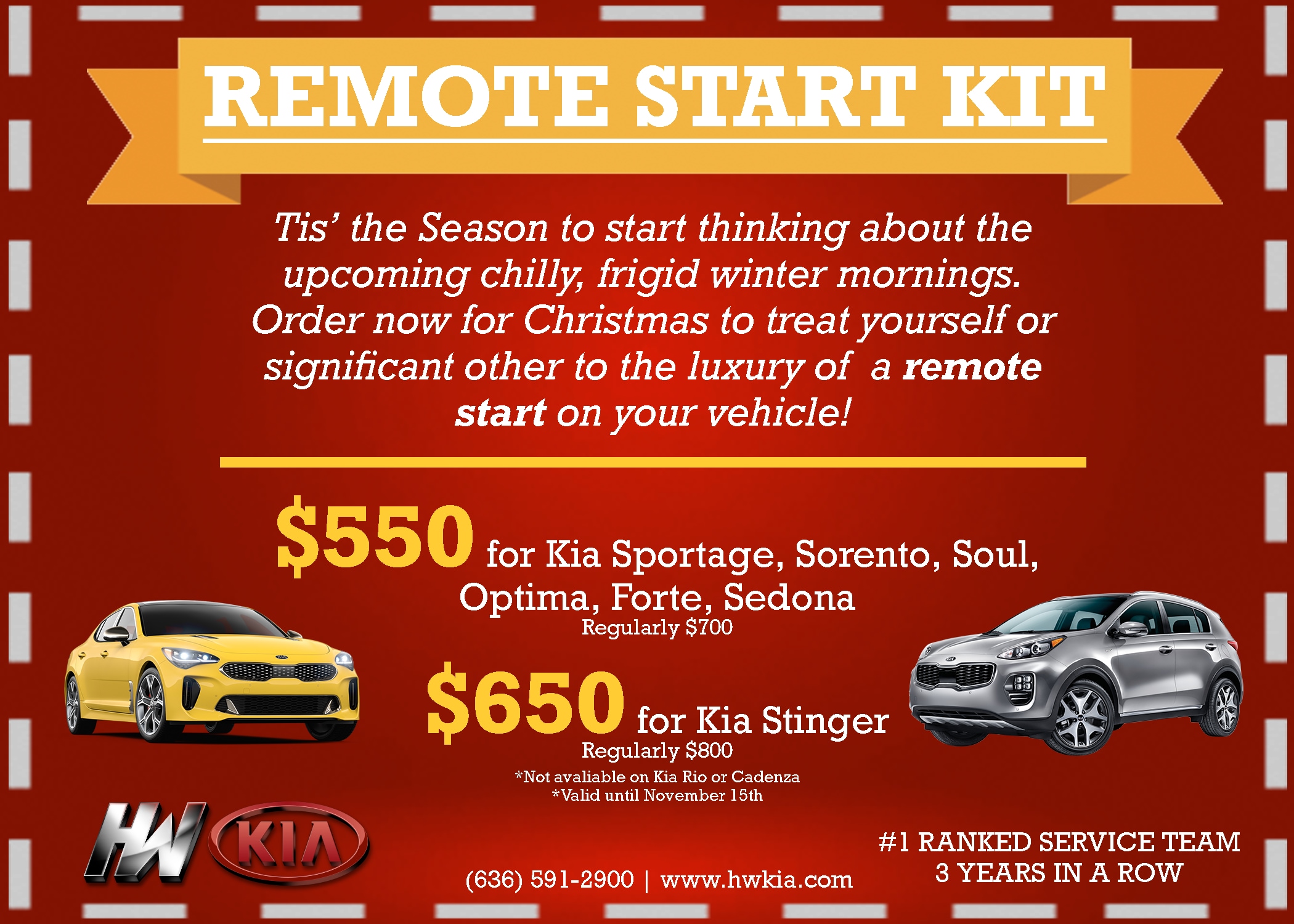 Kia Service Special St Louis Kia Service Coupons St Louis HW Kia of