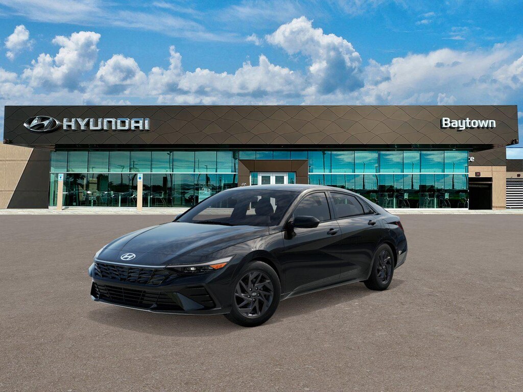 New 2026 Hyundai Elantra Hybrid Blue Sedan