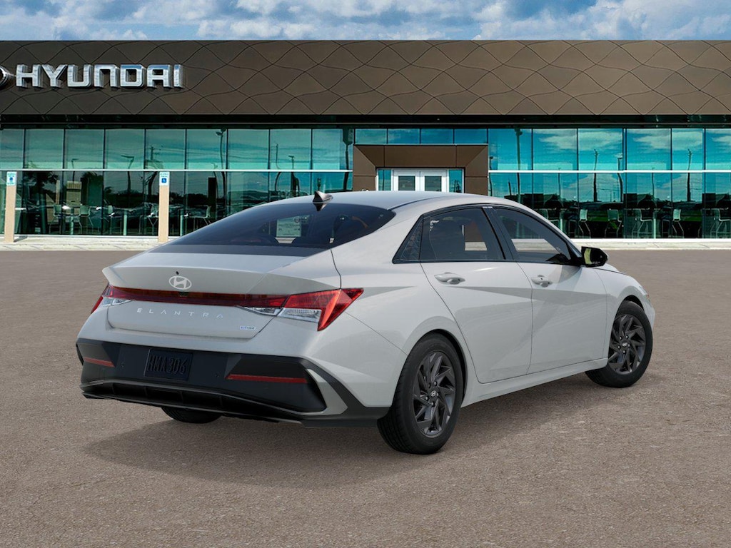 New 2026 Hyundai Elantra Hybrid Blue Sedan