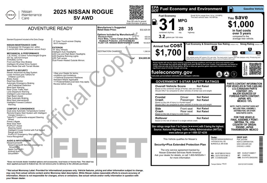 Used 2025 Nissan Rogue SV AWD SV
