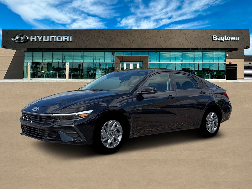 New 2026 Hyundai Elantra Hybrid Blue Sedan