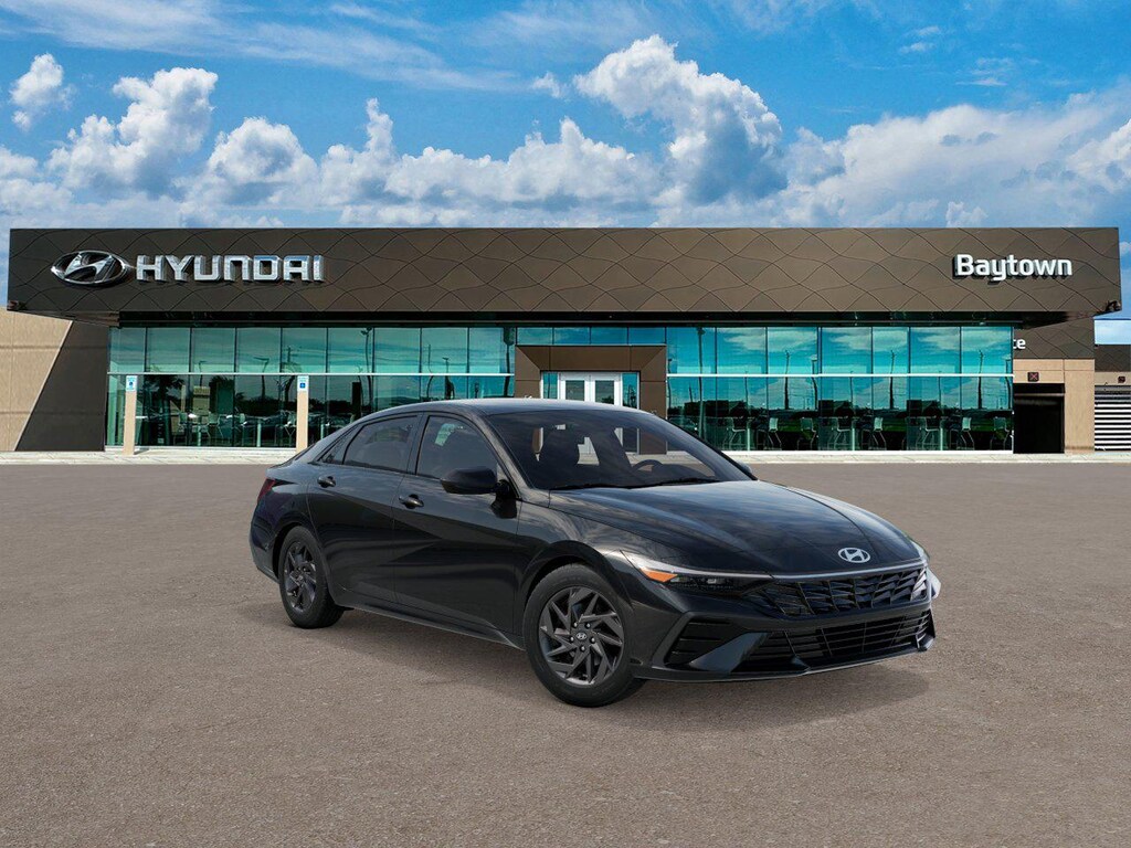 New 2026 Hyundai Elantra Hybrid Blue Sedan