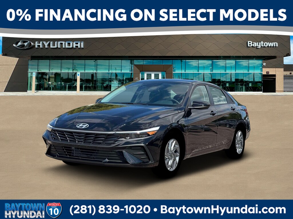 New 2026 Hyundai Elantra Hybrid Blue Sedan