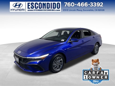2025 Hyundai Elantra Hybrid Blue Sedan