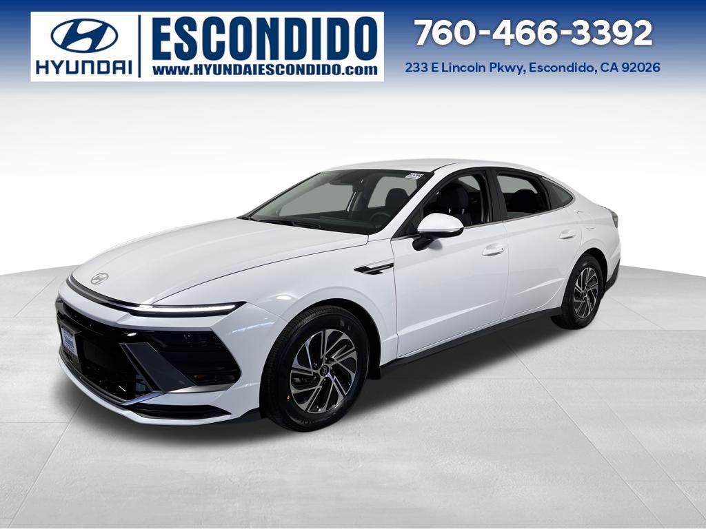 New 2026 Hyundai Sonata Hybrid Blue Sedan