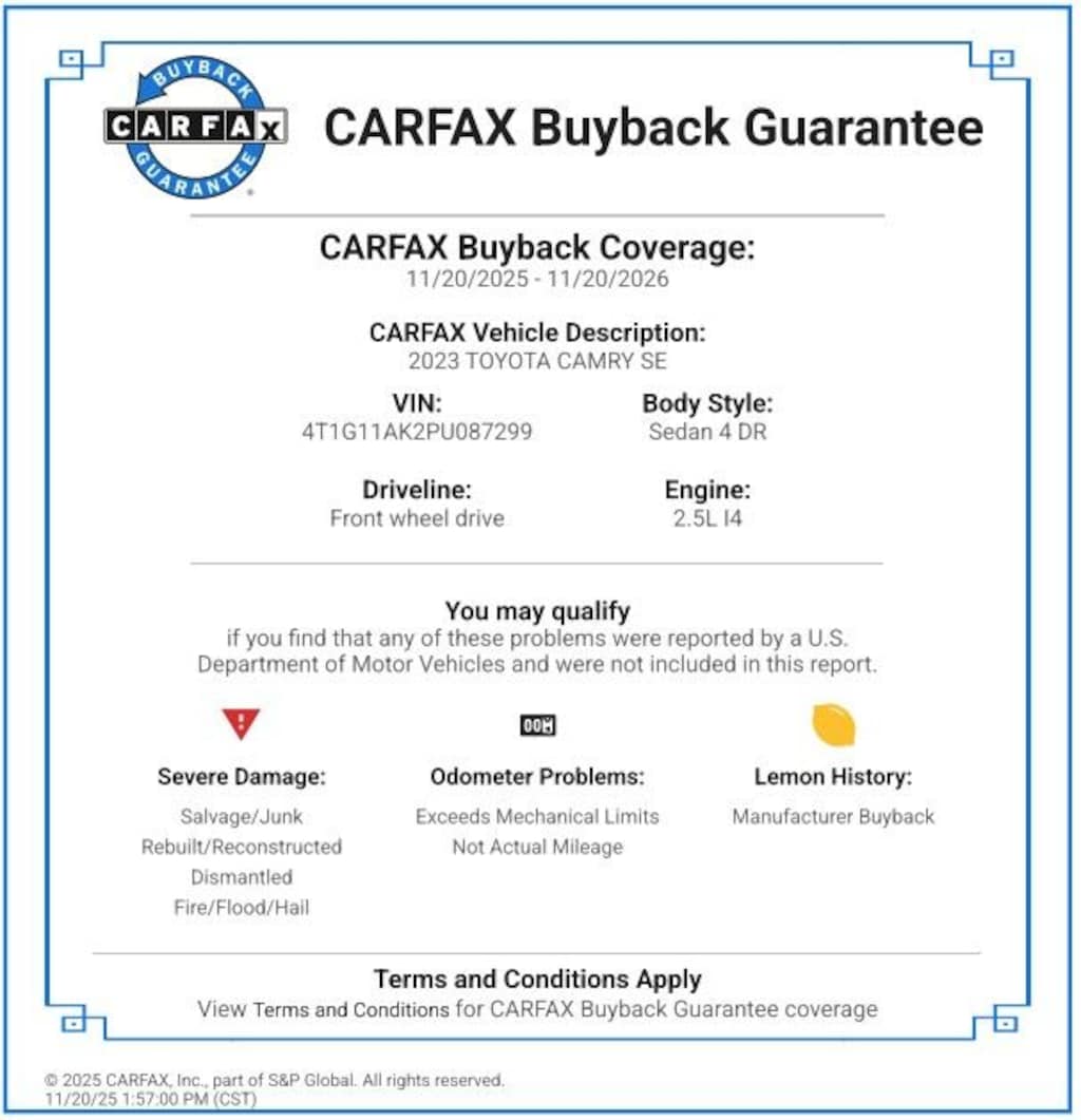 Used 2023 Toyota Camry SE Sedan