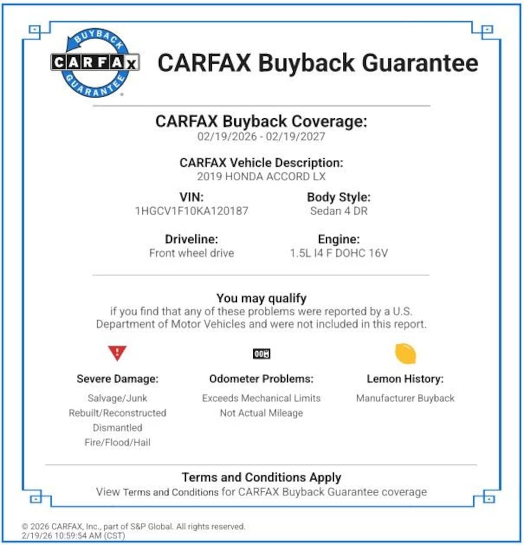 Used 2019 Honda Accord LX Sedan