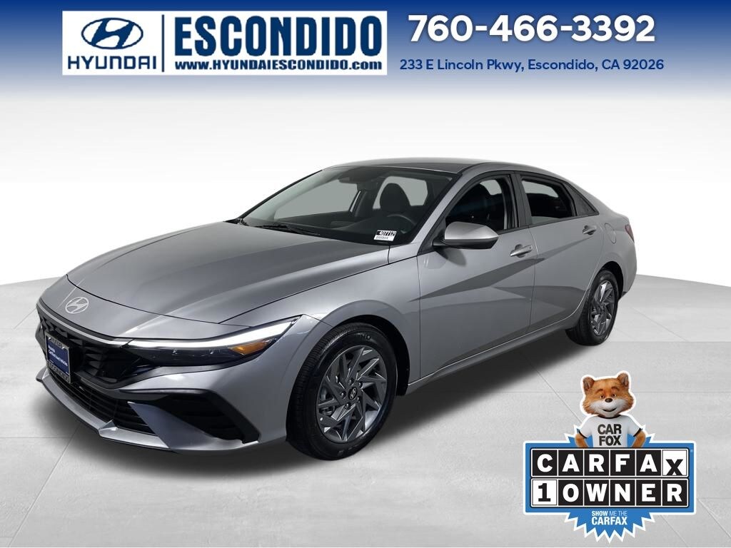 Certified 2025 Hyundai Elantra Hybrid Blue Sedan