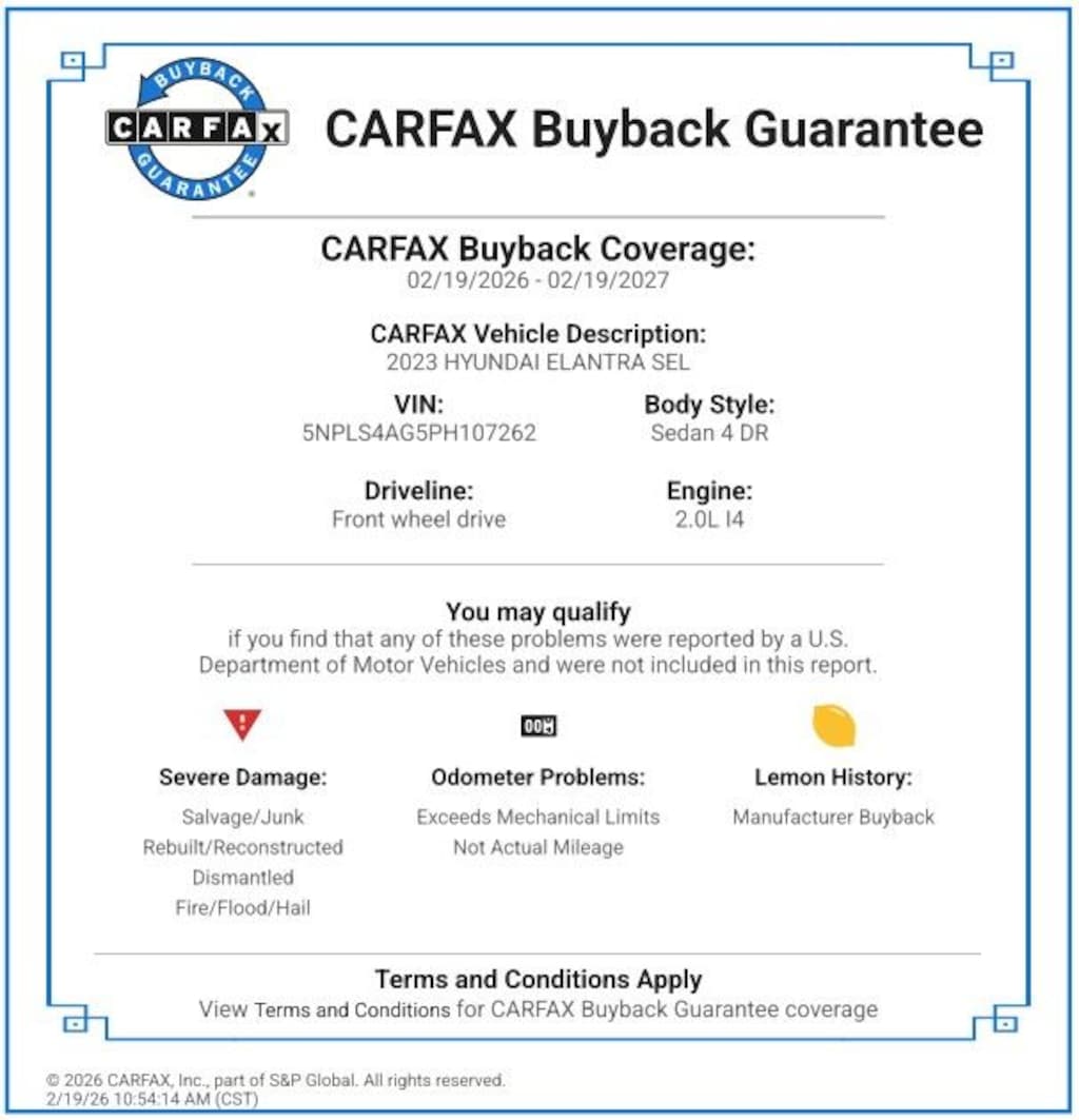 Used 2023 Hyundai Elantra SEL Sedan
