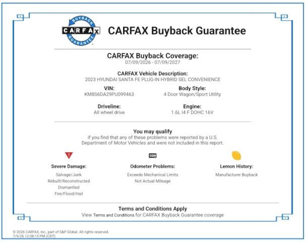 Certified 2023 Hyundai Santa Fe Plug-In Hybrid SEL Convenience SUV