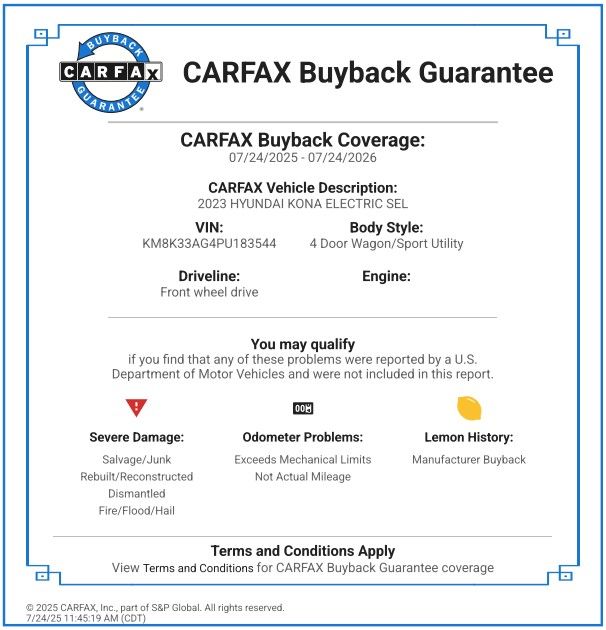 Certified 2023 Hyundai Kona EV SEL with VIN KM8K33AG4PU183544 for sale in Escondido, CA