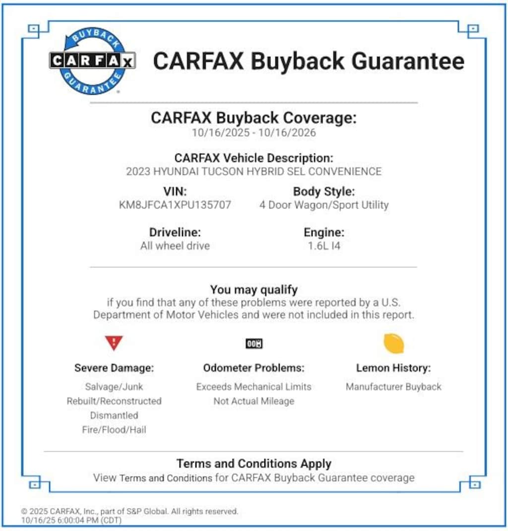 Certified 2023 Hyundai Tucson Hybrid SEL Convenience SUV