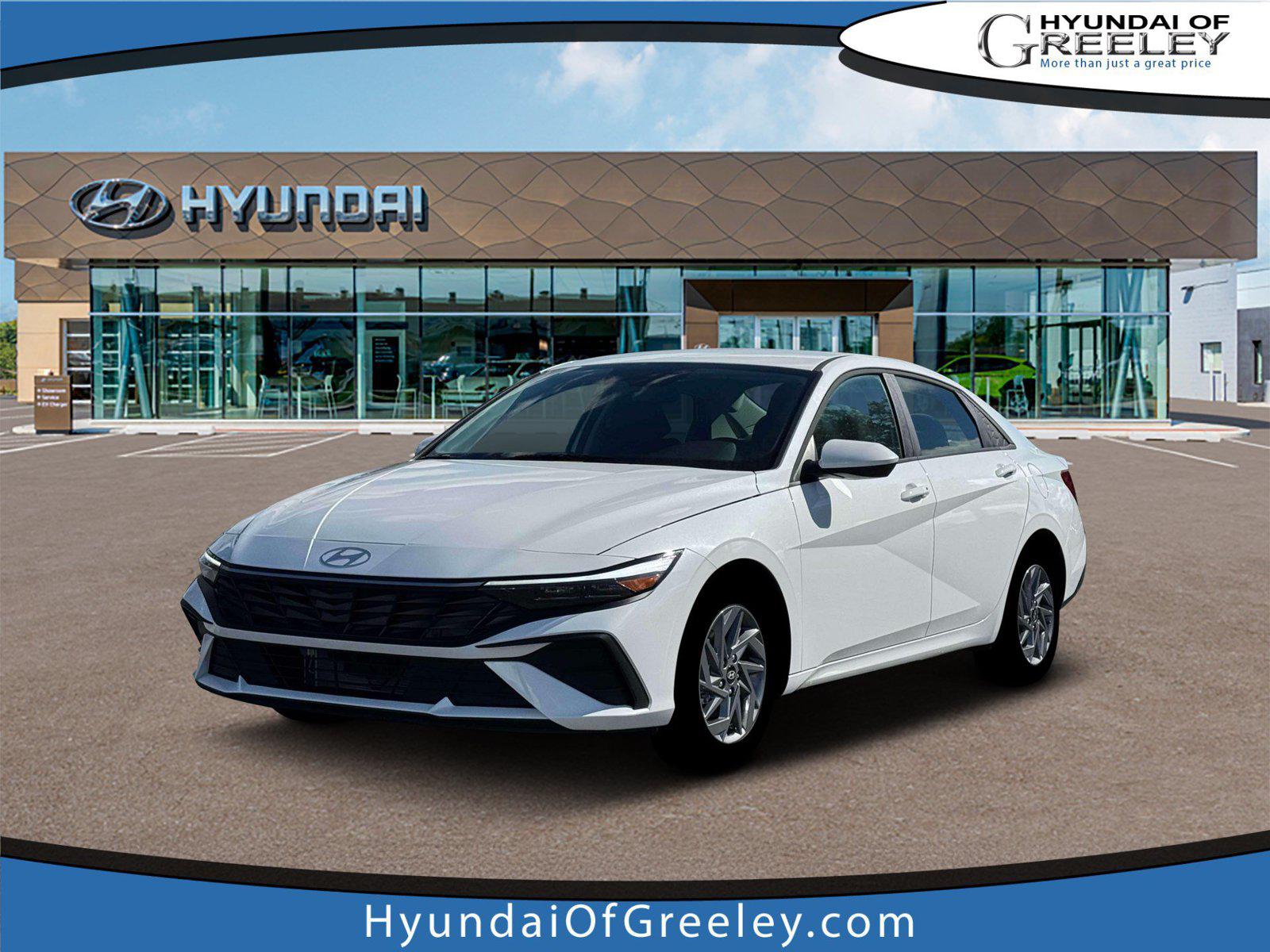 New 2026 Hyundai Elantra Hybrid Blue Sedan