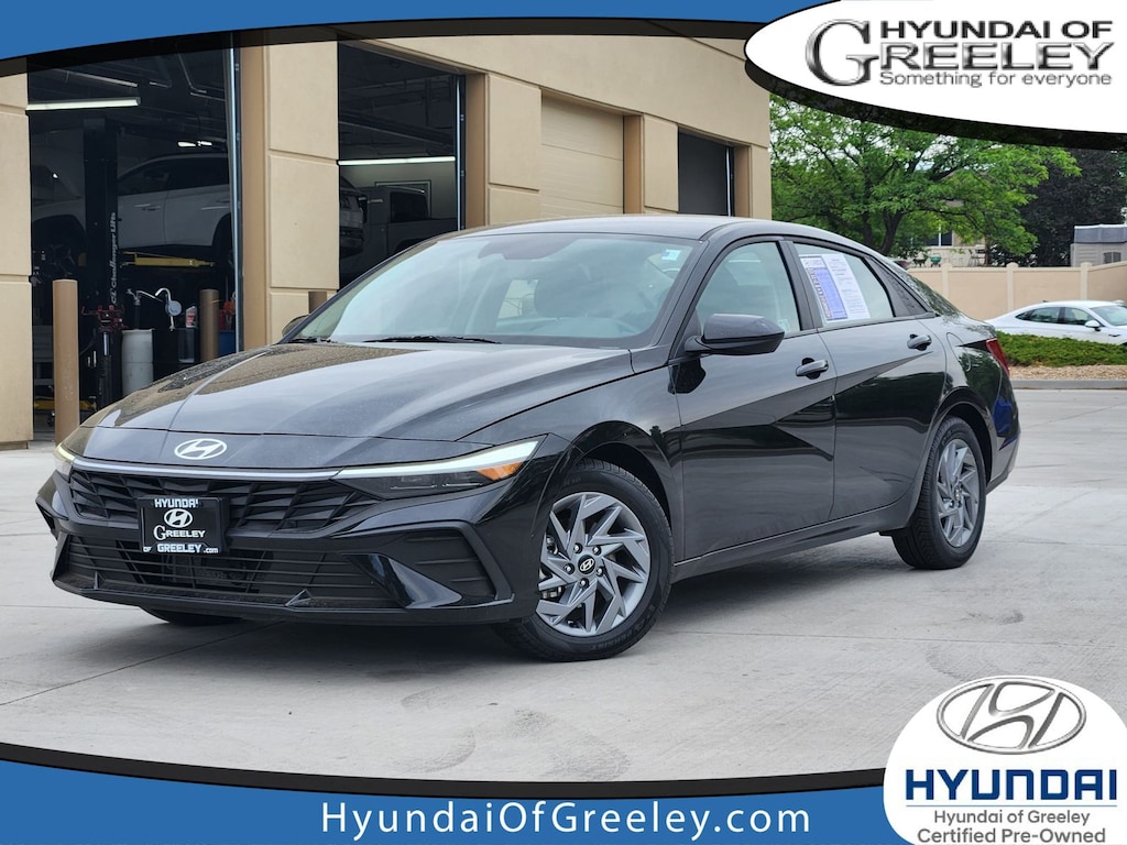 Certified 2025 Hyundai Elantra Hybrid Blue Sedan
