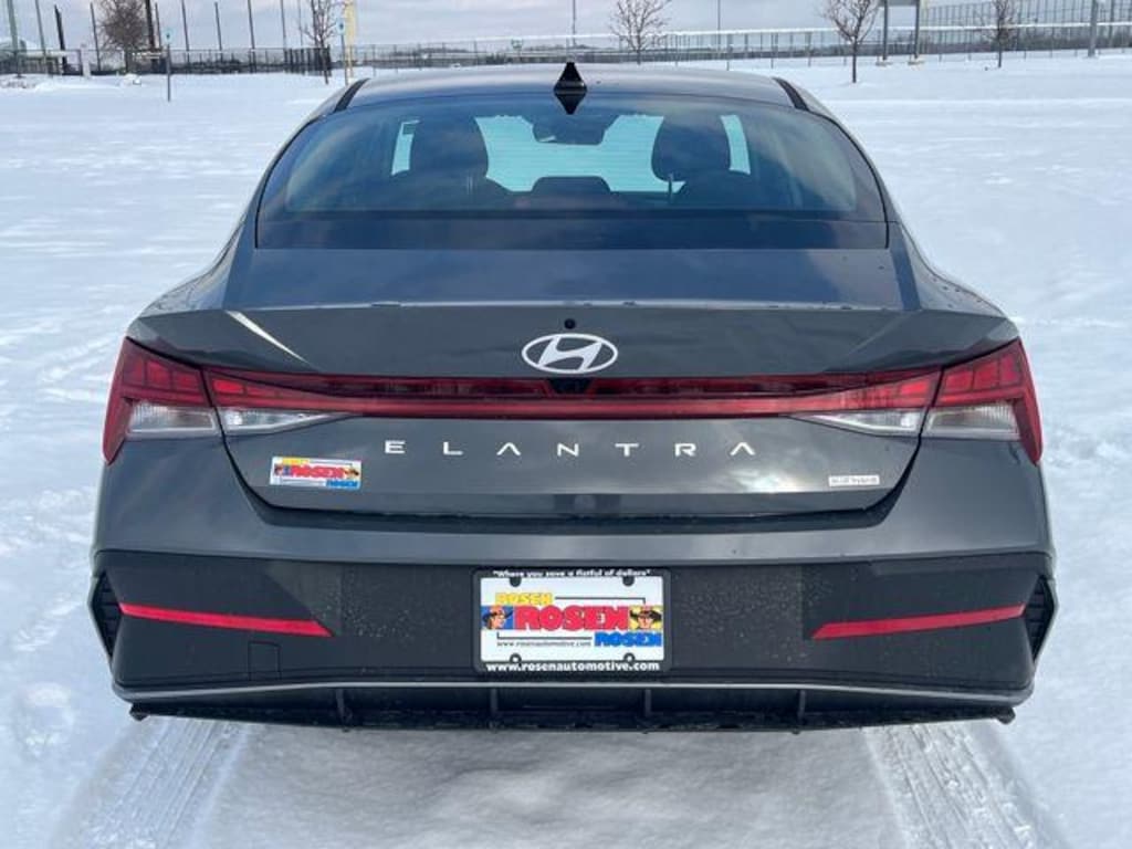 New 2026 Hyundai Elantra Hybrid Blue Sedan