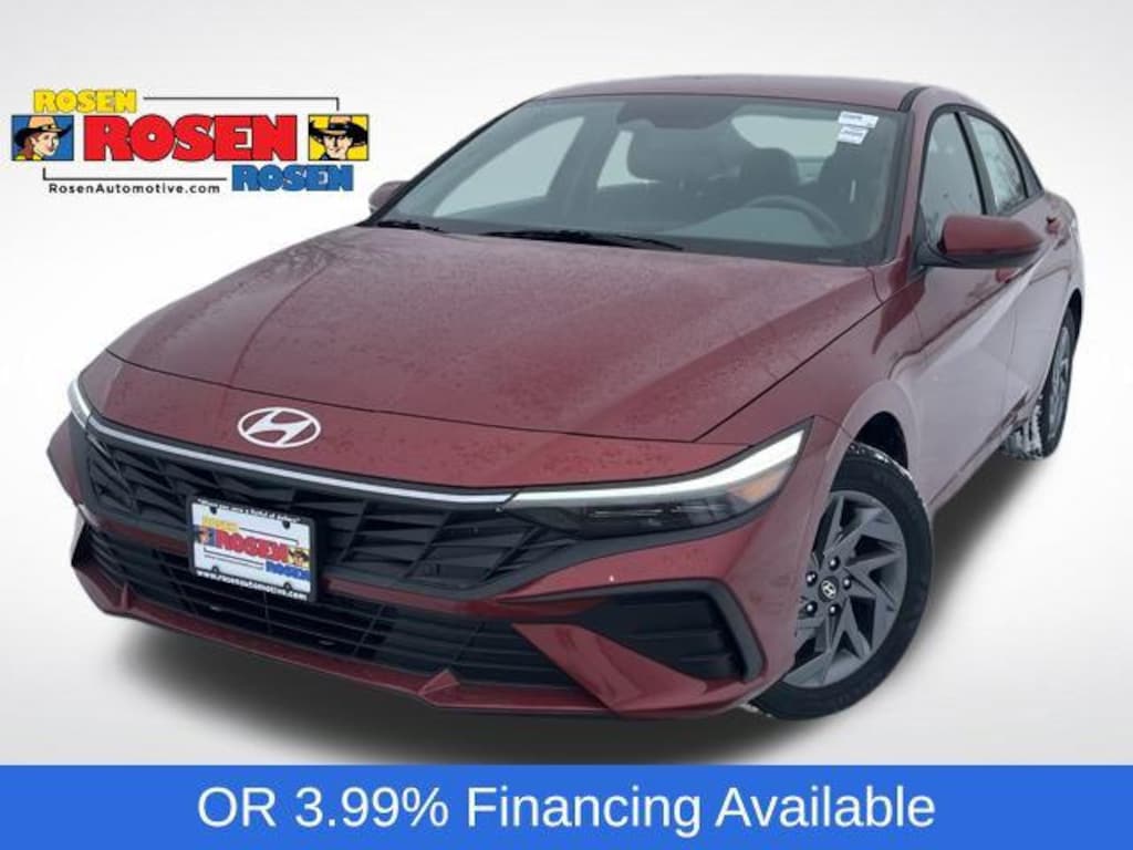 New 2026 Hyundai Elantra Hybrid Blue Sedan